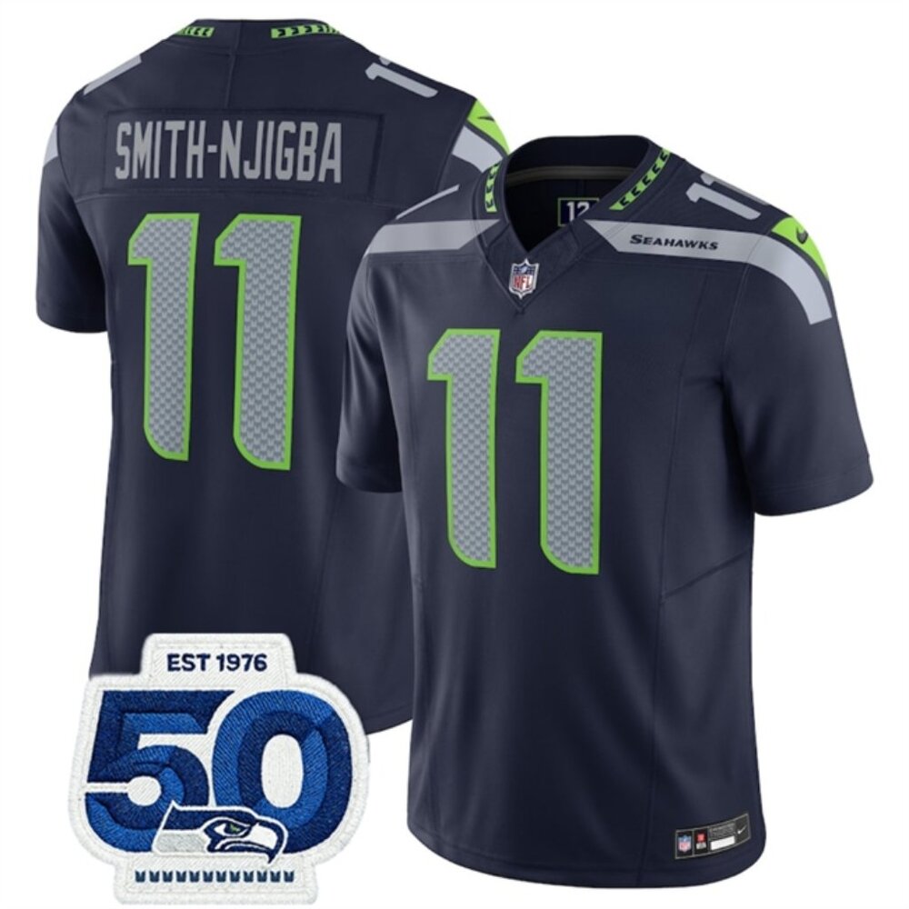 Mens or Youths Select Jaxon Smith-Njigba Navy Jersey Stitched Vapor